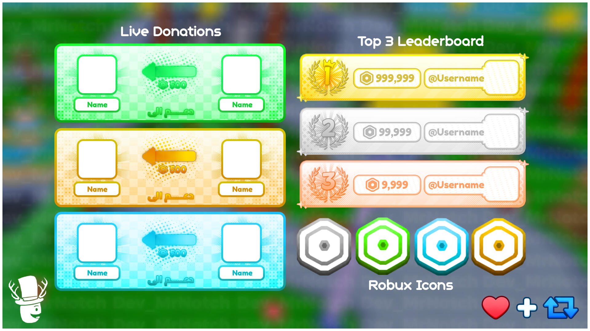 DONTATION GAME ASSEST UI CONCEPT #1 [Commission]